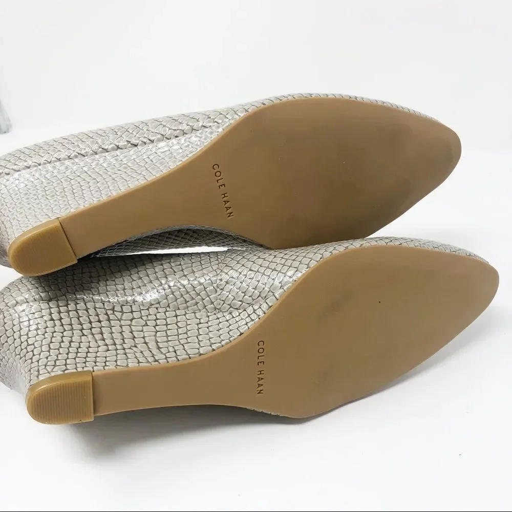 COLE HAAN | Gray Reptile Wedge Heels